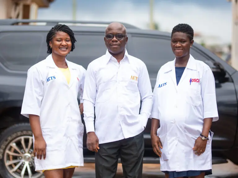 Ing. Ebenezer Dankyi with members of the AETS team